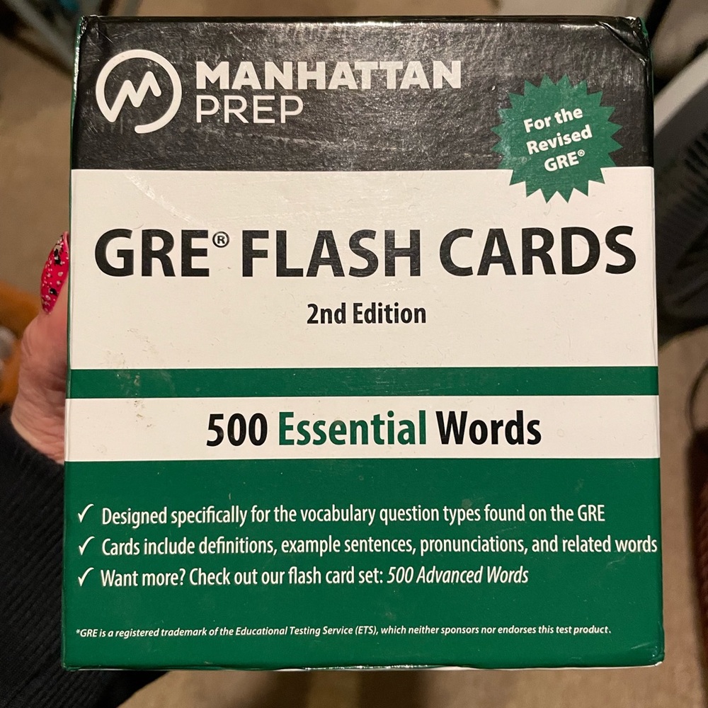 New GRE flash cards